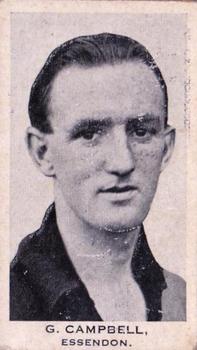 1934 Godfrey Phillips Victorian League and Association Footballers #38 Garnet Campbell Front